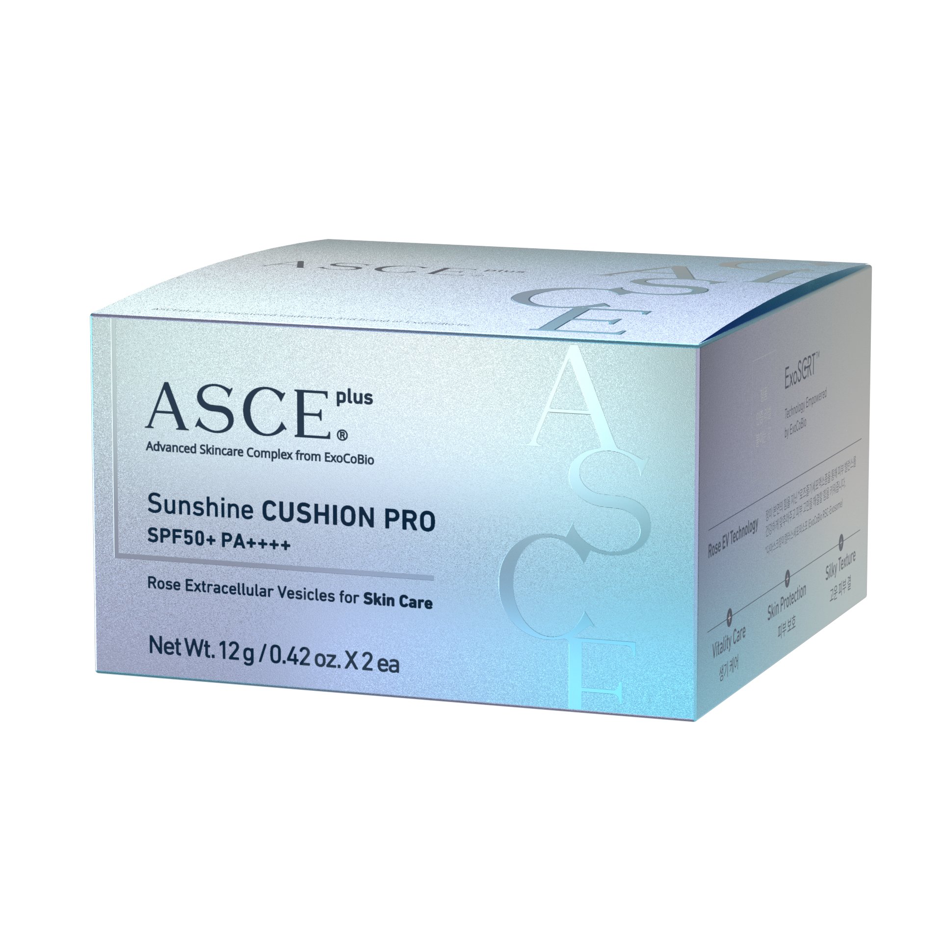 ASCE PLus Sunshine Cushion PRO - Protector solar SPF 50 en formato cushion con tecnología de exosomas