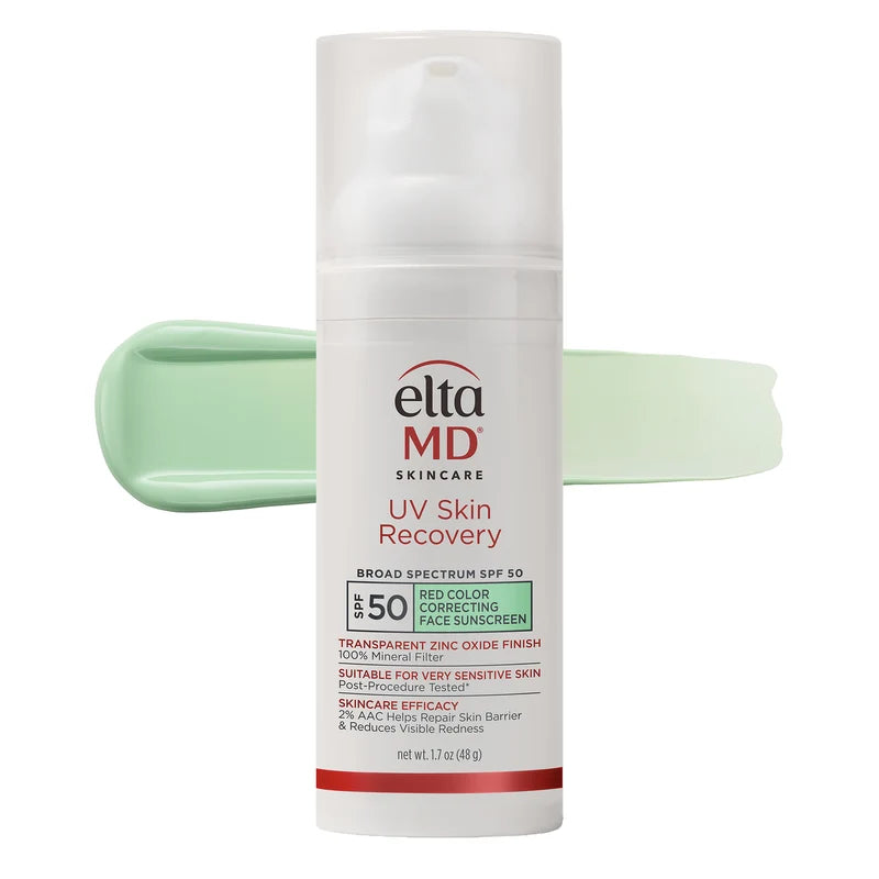 UV Skin Recovery Red Color Correcting Green Tint SPF 50 - Protector Solar Mineral con Tono Verde Corrector de Rojeces y pieles sensibles