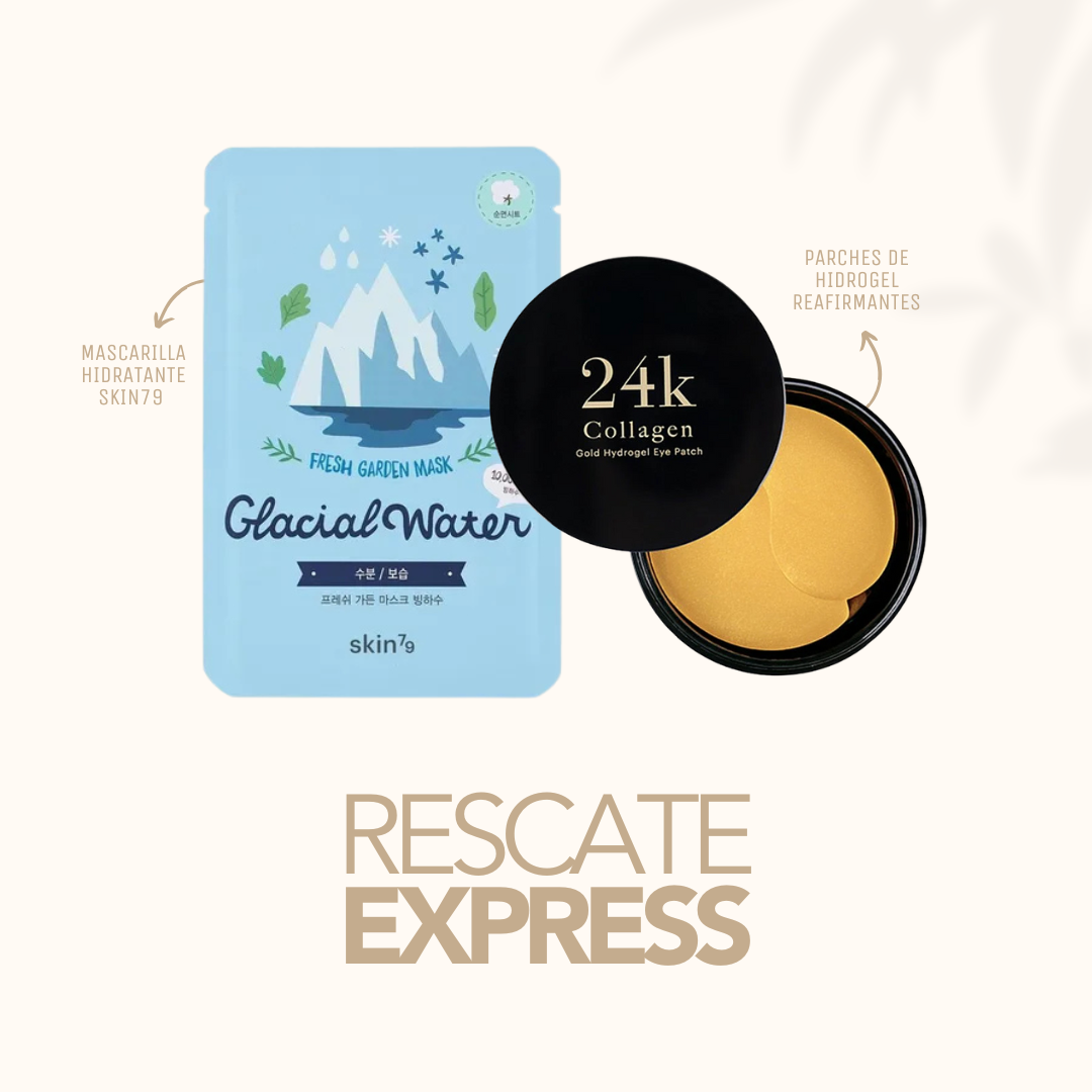 Set Rescate Express - Mascarillas hidratantes contorno de ojos y rostro