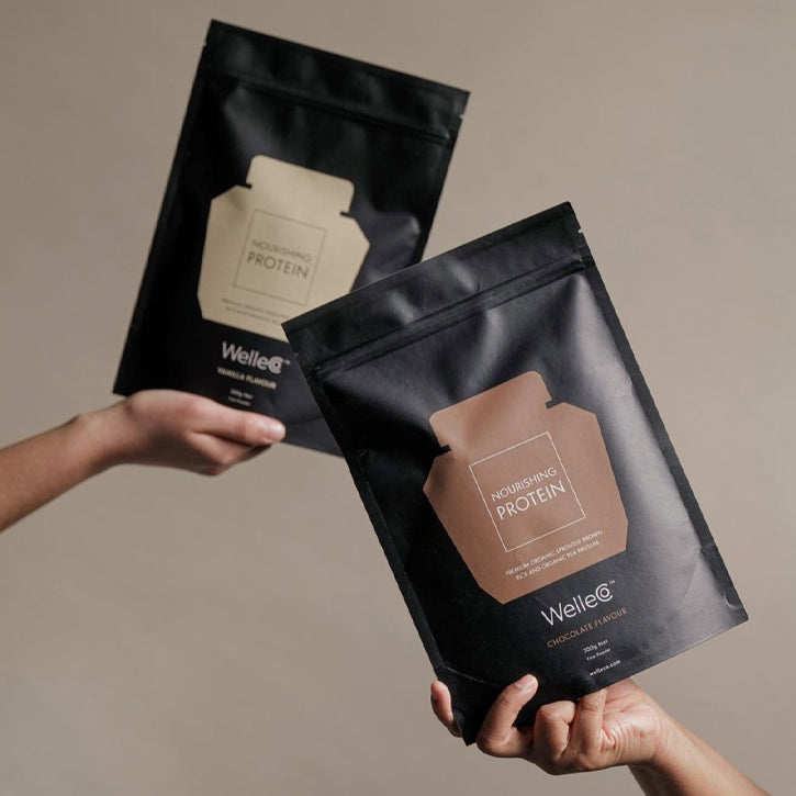 Nourishing Protein Polvo post deporte- Proteína vegana para un cuerpo fuerte y saludable para energía y recuperación muscular.