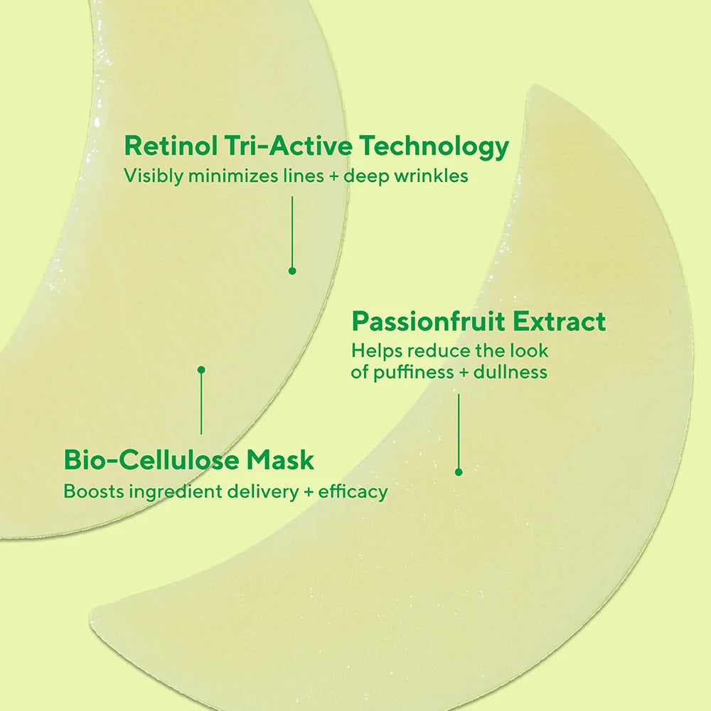 Pack Retinol Youth Renewal Eye Mask / Mascara biocelulosa para contorno de ojos antiarrugas e hidratante 5 pares