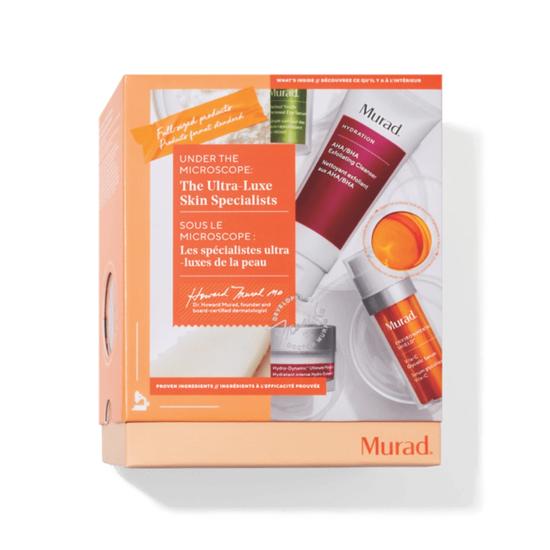 The Ultra Luxe Skin Specialists HOLIDAY MURAD / LIMPIA TRATA CARA Y CONTORNO DE OJOS E HIDRATA, tu rutina FULL