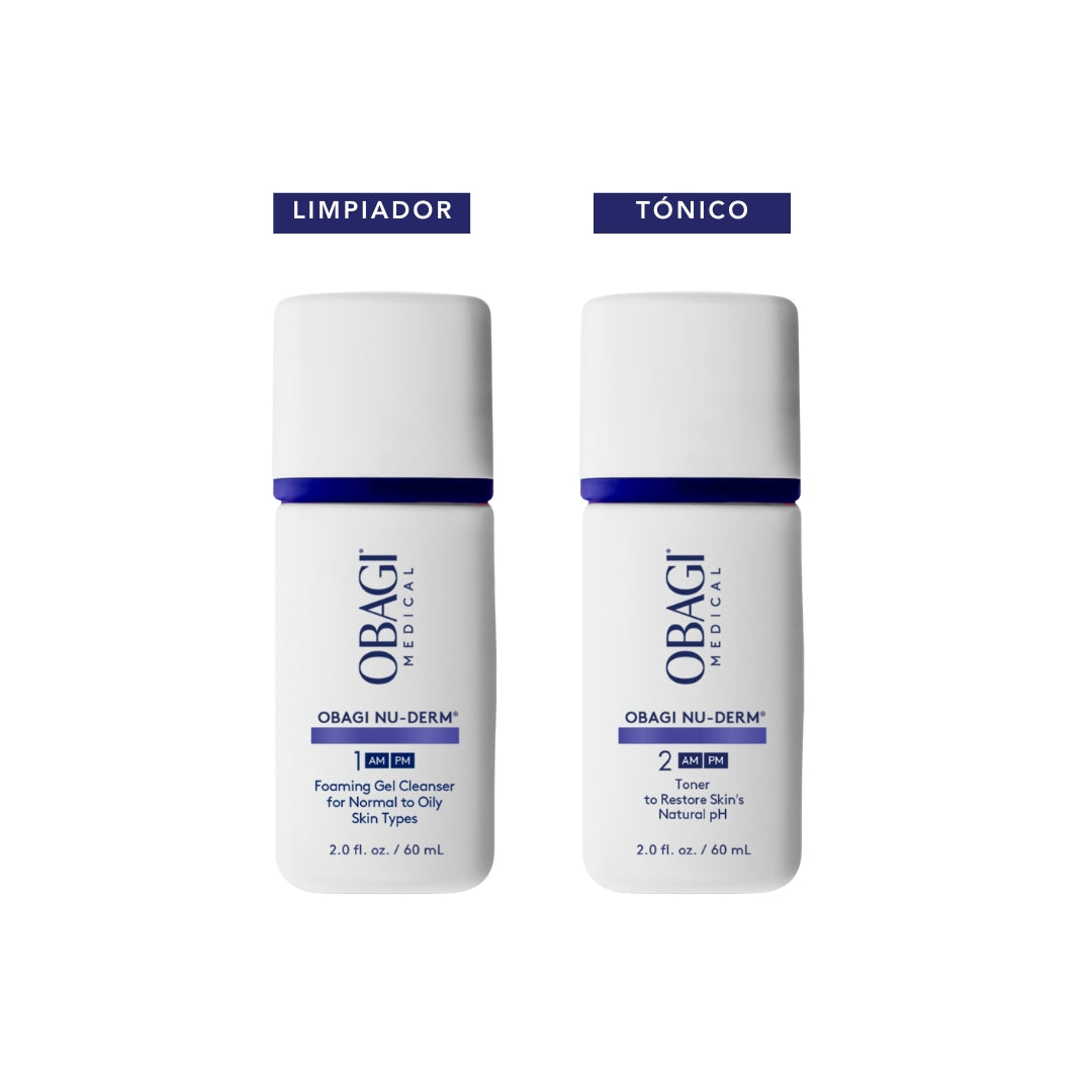 Pack de Limpieza Travel Size Obagi – Limpiador & Tónico 60mL todo tipo de piel