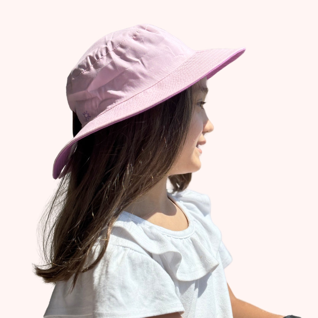Sombrero California Kids Reversible ROSA -  Protección permanente FPU50+