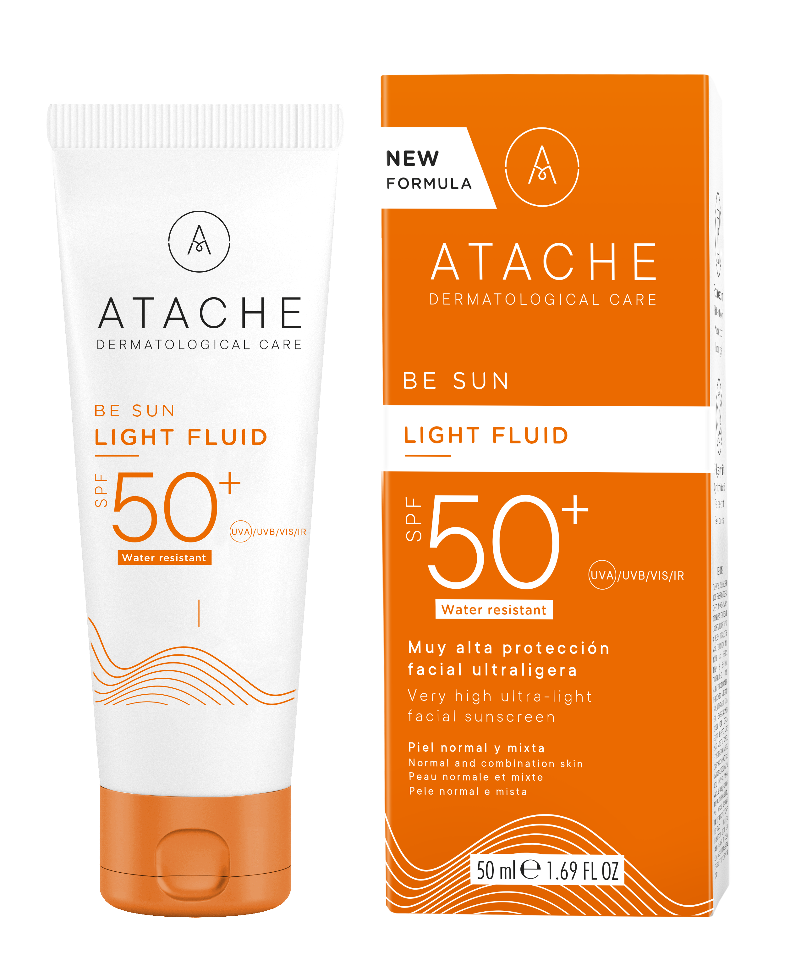 Be Sun Light Fluid SPF 50+ - Protector Solar para Cara, Cuello y Escote Piel Normal a Mixta