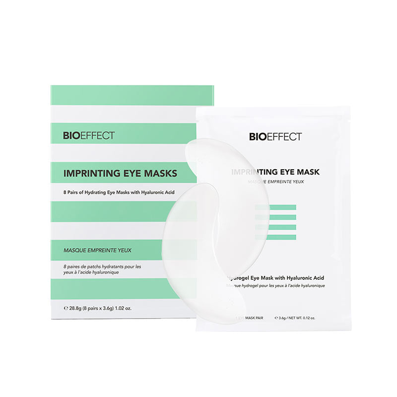 Bioeffect Imprinting Eye Mask 8 pack - Mascarilla de ácido hialurónico calmante y nutritiva para contorno de ojos