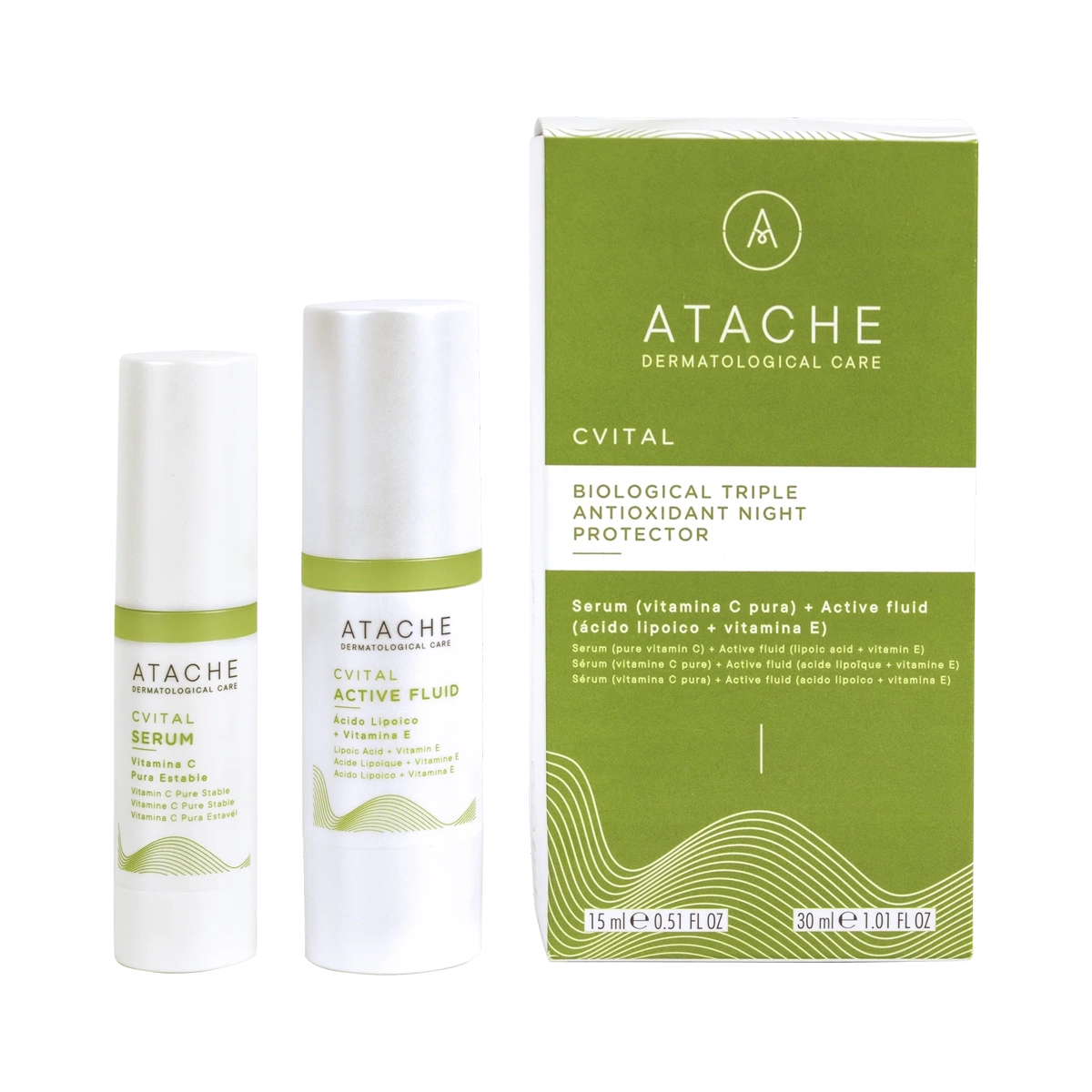 Biological Triple Antioxidant Night Protector C-Vital - Doble Serum Antioxidante con Vitamina C Pura