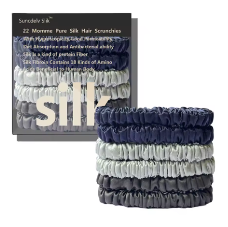 Silk Hair Scrunchies - Collets de Seda Pack 6 unidades