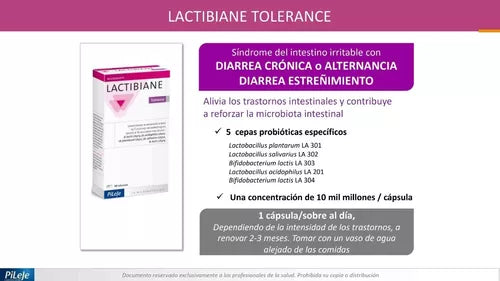 Pack x3 Lactibiane Tolerance - Probiótico que ayuda a Seguridad digestiva en tránsito acelerado (diarrea), intolerancias alimentarias, gases, inflamación.