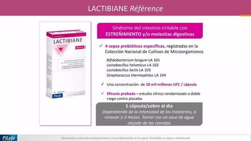 Pack x3 Lactibiane Reference - Probiótico indicado para equilibrio general de intestino irritable, puede ayudar mucho en caso de Estreñimiento y/o Molestias Digestivas o síndrome de intestino irritable