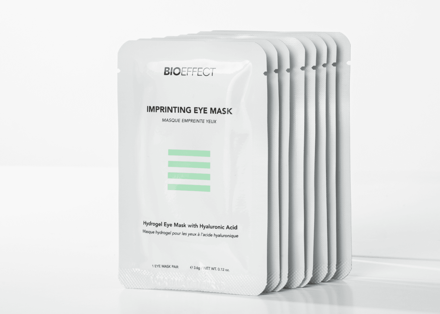 Bioeffect Imprinting Eye Mask 8 pack - Mascarilla de ácido hialurónico calmante y nutritiva para contorno de ojos