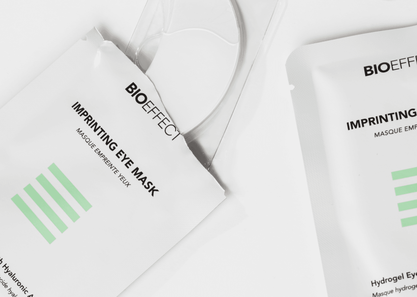 Bioeffect Imprinting Eye Mask 8 pack - Mascarilla de ácido hialurónico calmante y nutritiva para contorno de ojos