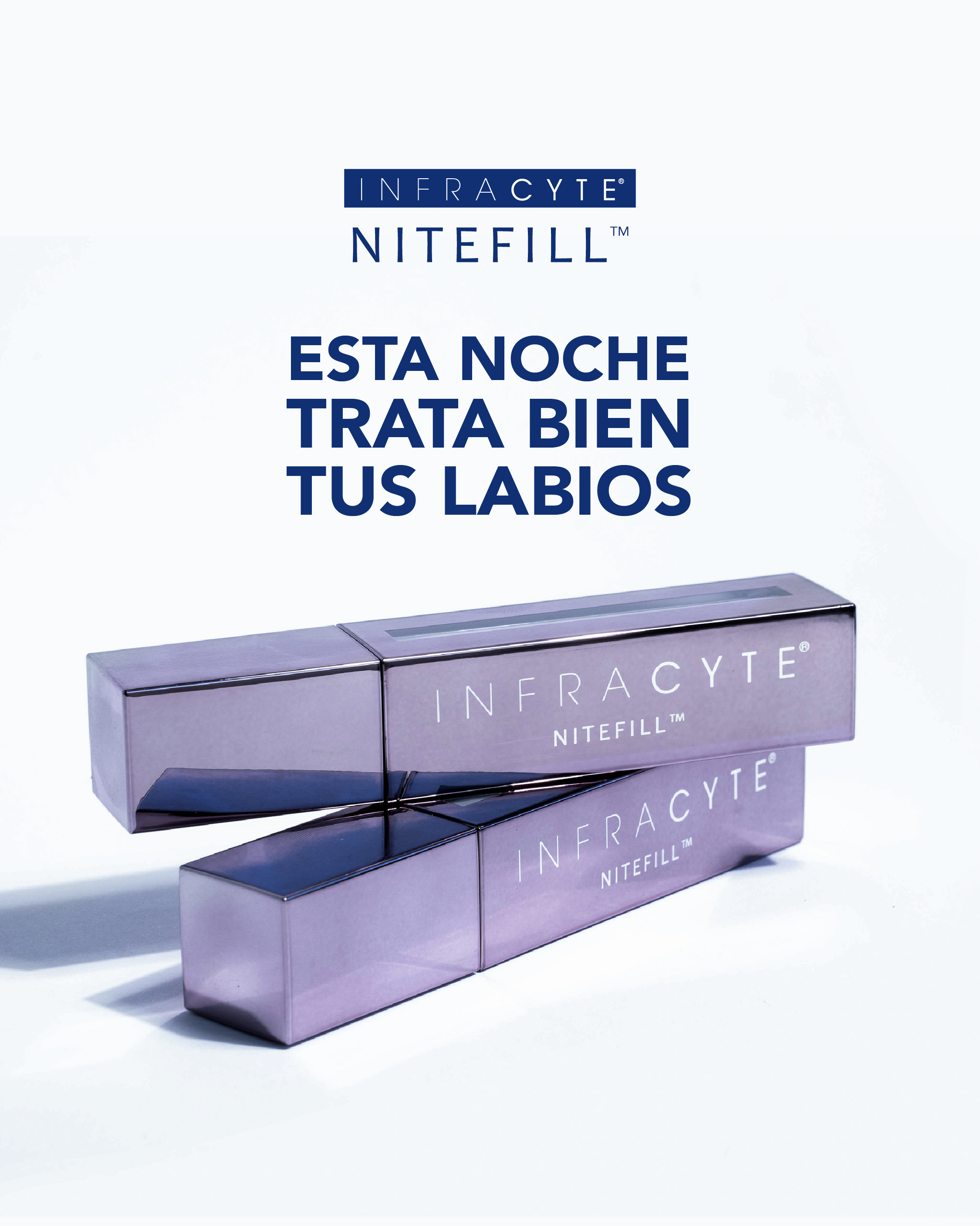 Infracyte NITEFILL / Potente voluminizador labial para tratar las líneas verticales de los labios, las líneas de expresión y los labios agrietados.