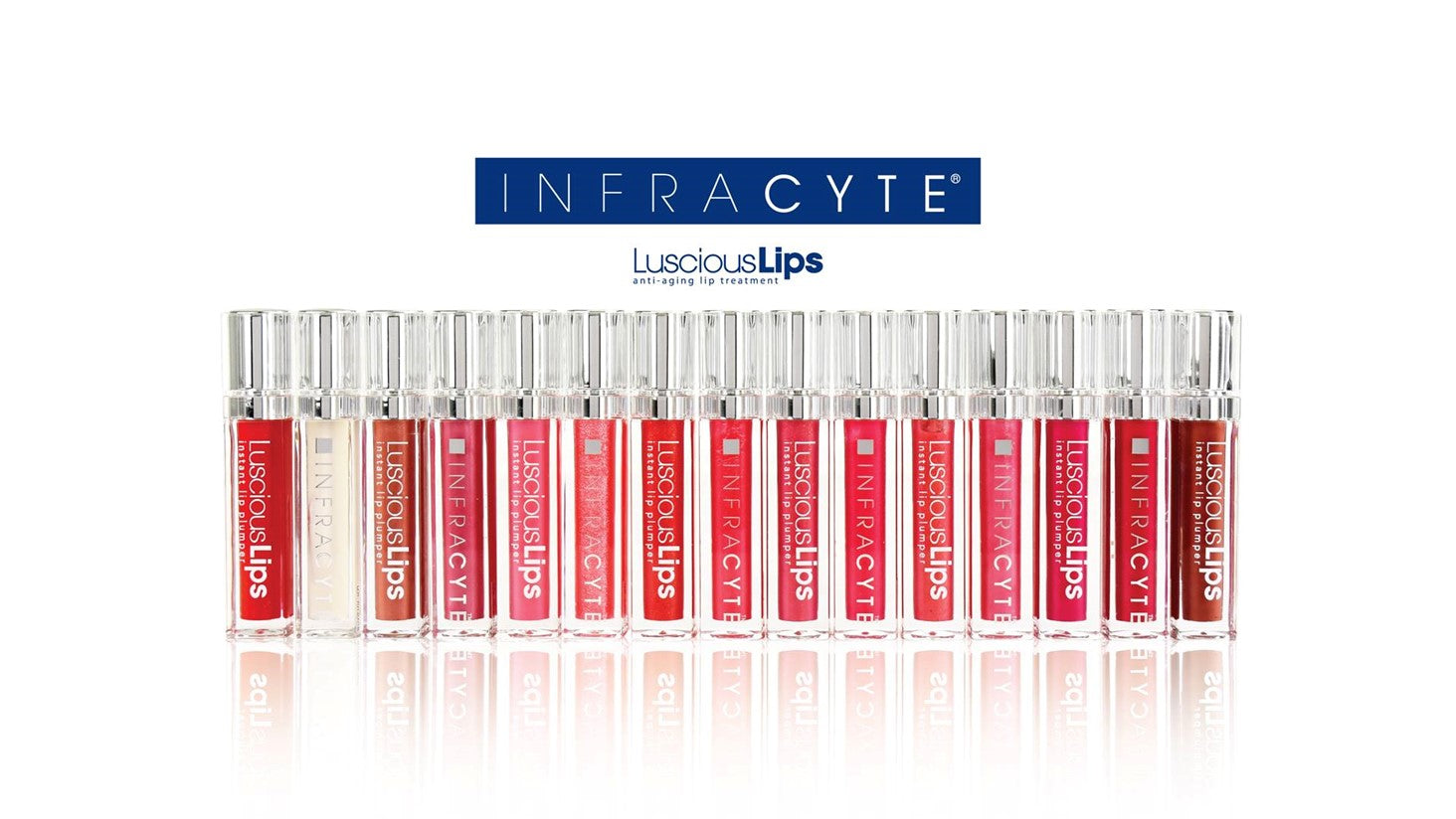 Infracyte Luscious Lips 11 TONOS / Brillo labial tratamiento anti-envejecimiento para labios más saludables, con más volumen y más jóvenes.