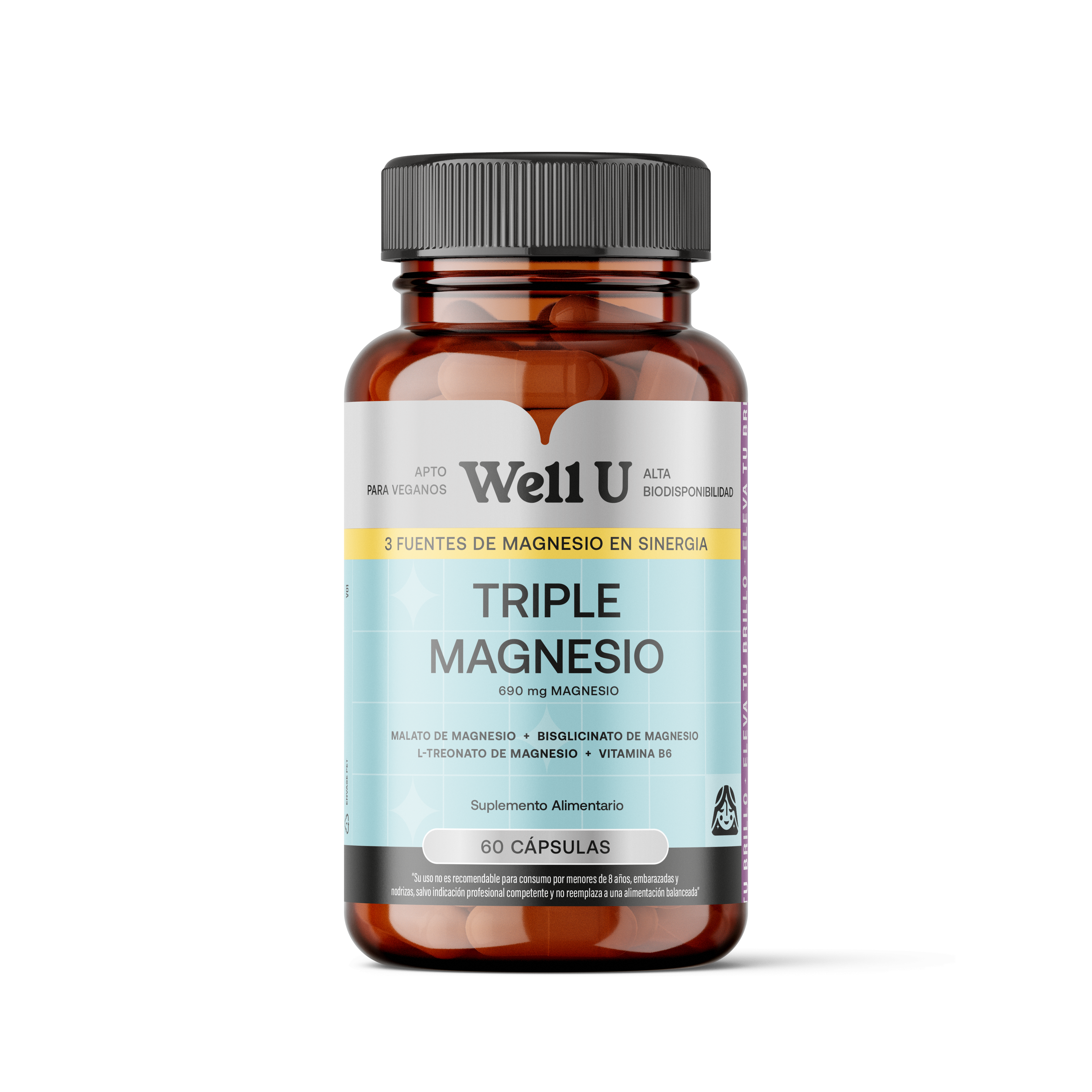 Triple Magnesio Cápsulas 690mg - Suplemento alimentario para mejorar calidad de vida y cuidar nuestro cuerpo
