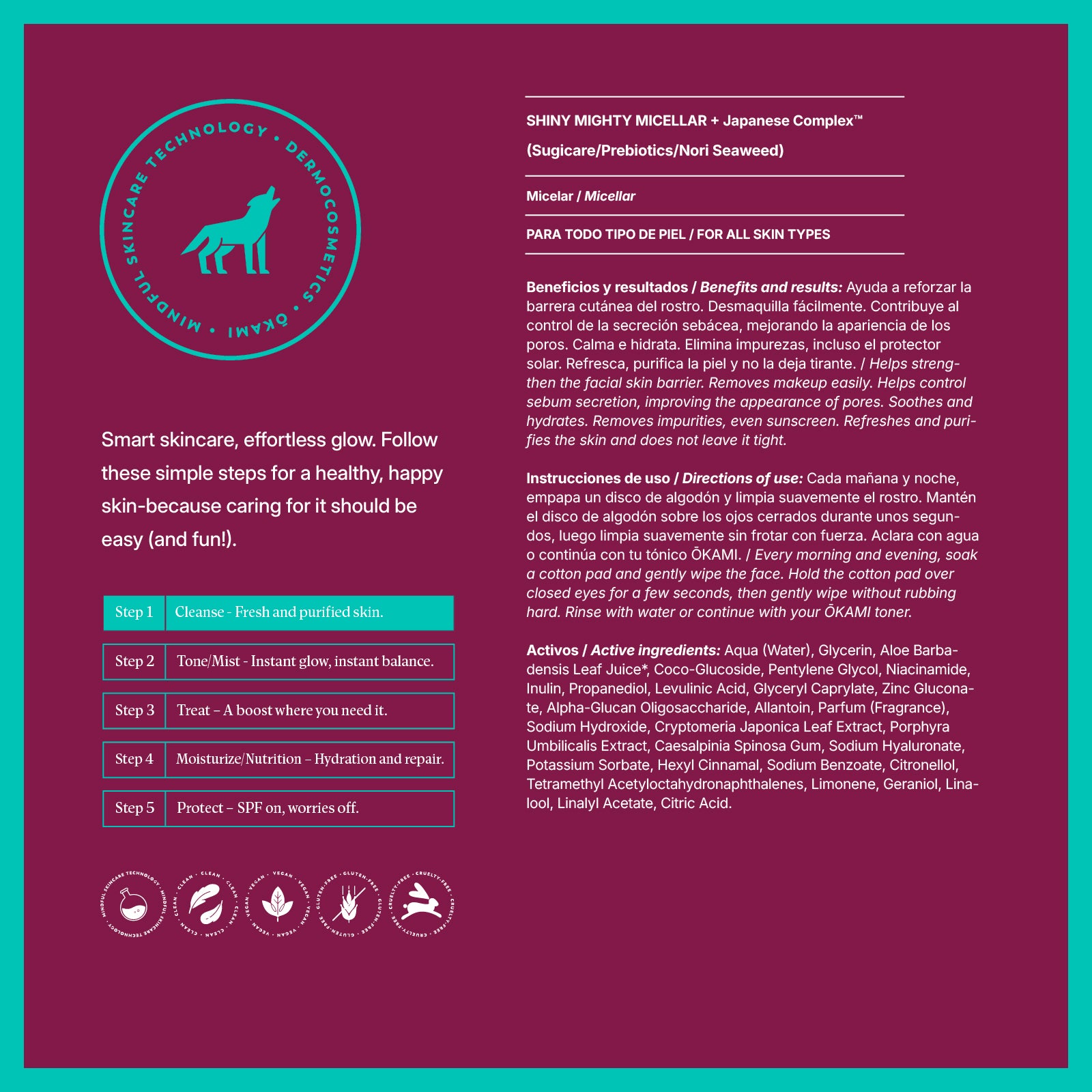 Shiny Mighty Micellar - Paso 1 Agua Micelar