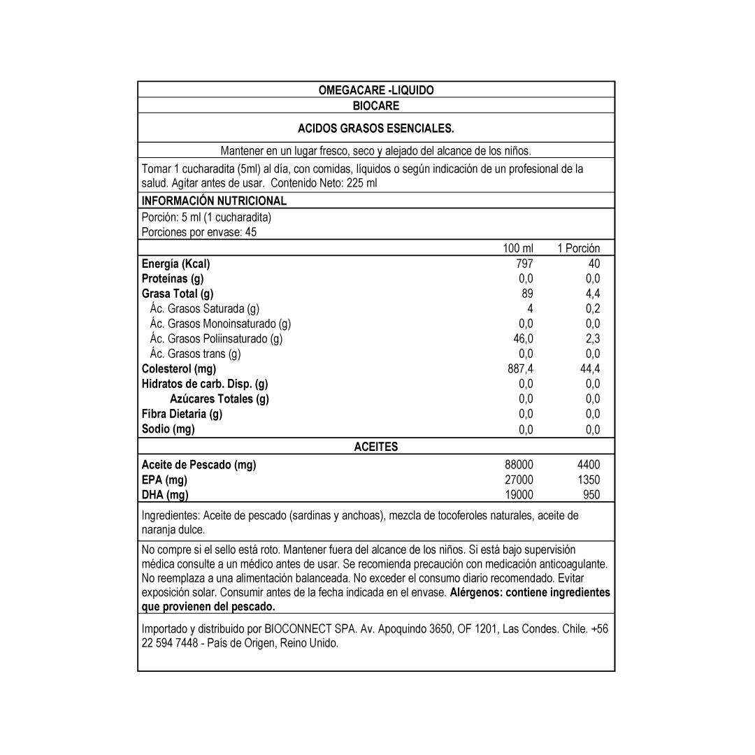 Omegacare - Aceite de pescado Omega-3