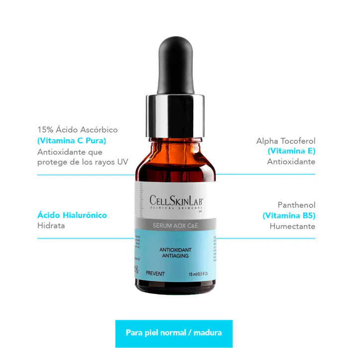 Serum AOX C&E 15ml / Serum Antioxidante Pieles Secas