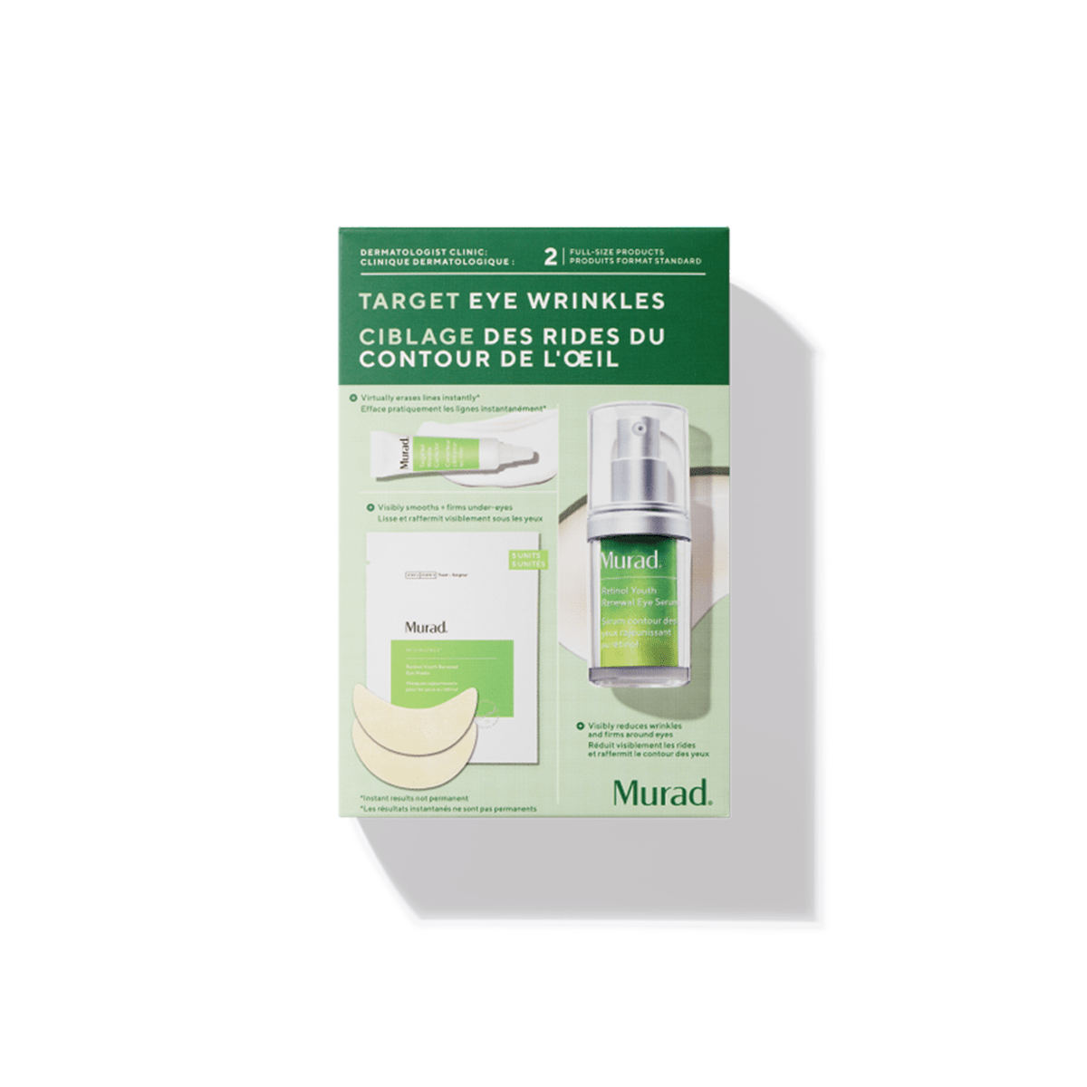Derm Clinic: Target Eye Wrinkles Value Set - Kit Antiedad para Contorno de Ojos con Retinol
