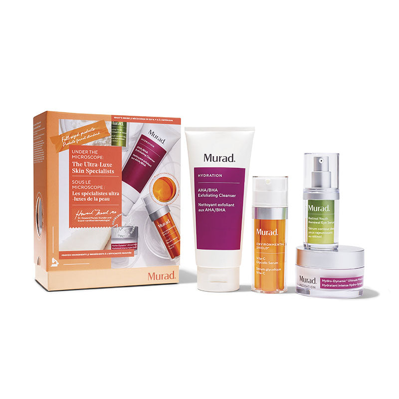 The Ultra Luxe Skin Specialists HOLIDAY MURAD / LIMPIA TRATA CARA Y CONTORNO DE OJOS E HIDRATA, tu rutina FULL