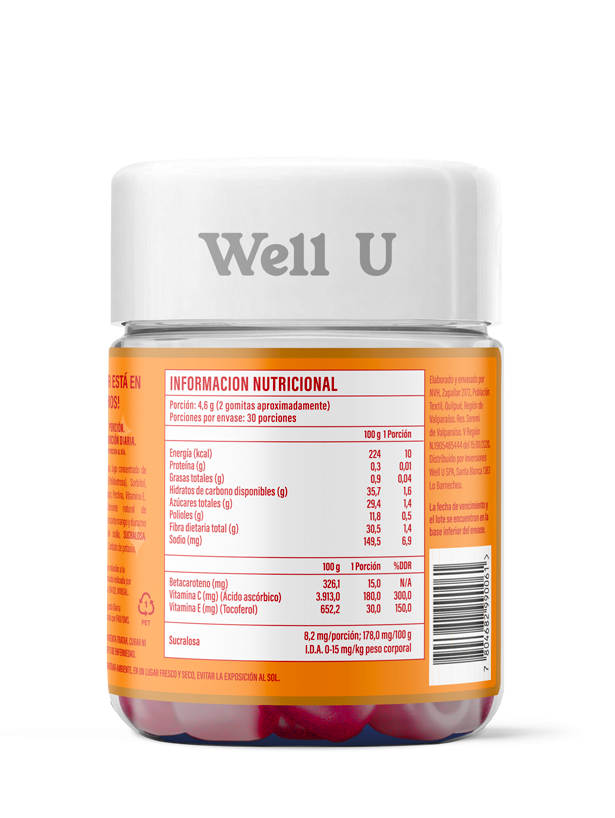 Gomitas HAPPY SUN - Consigue un bronceado espectacular y proteger tu piel del daño solar