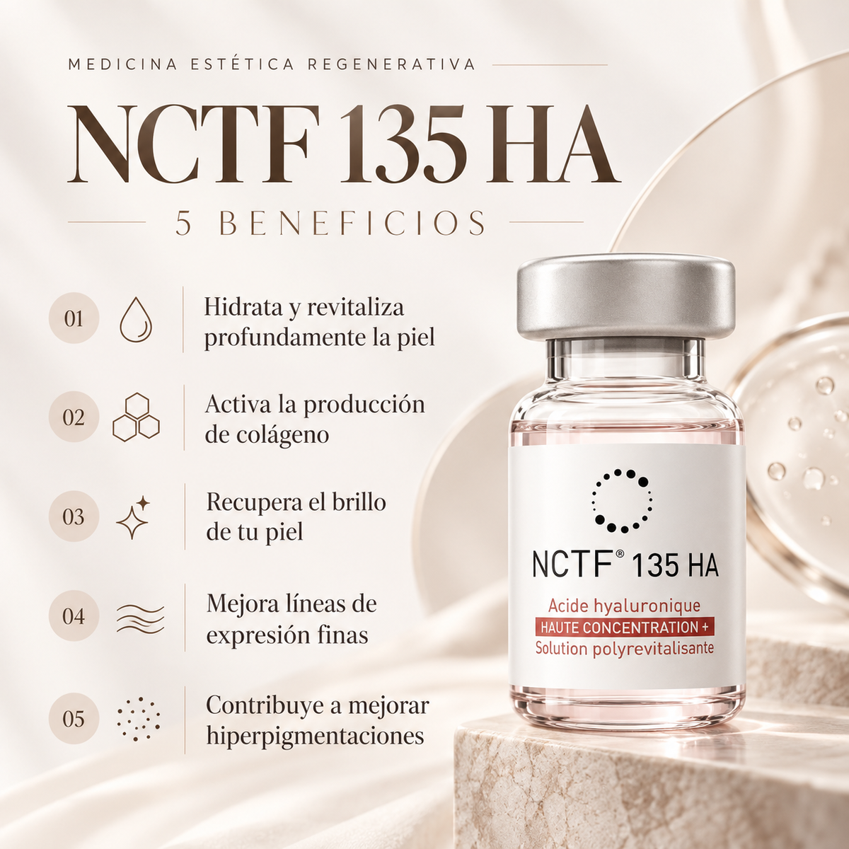 Mesoterapia NCTF Inyectable + Peel Booster: hidratación profunda, bioestimulación y renovación celular en una sola sesión