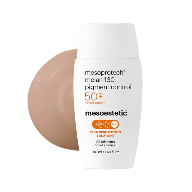 Melan 130 Pigment Control - Protección solar muy alta con color indicada para pieles con imperfecciones pigmentarias