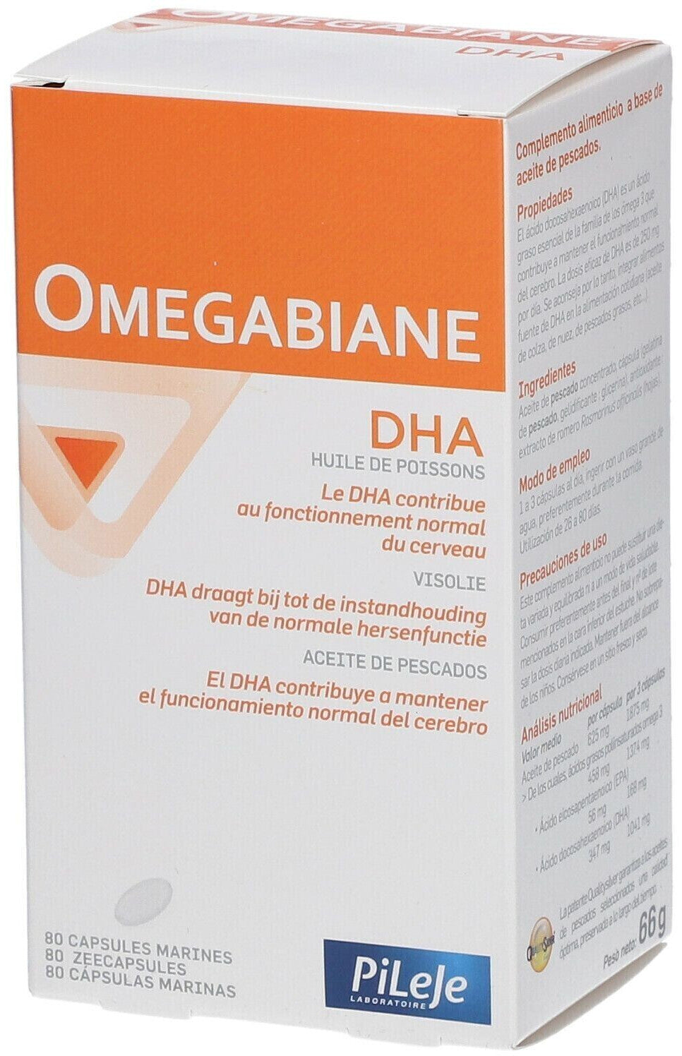 Omegabiane DHA - Omega 3 de calidad para memoria, ánimo, antienvejecimiento