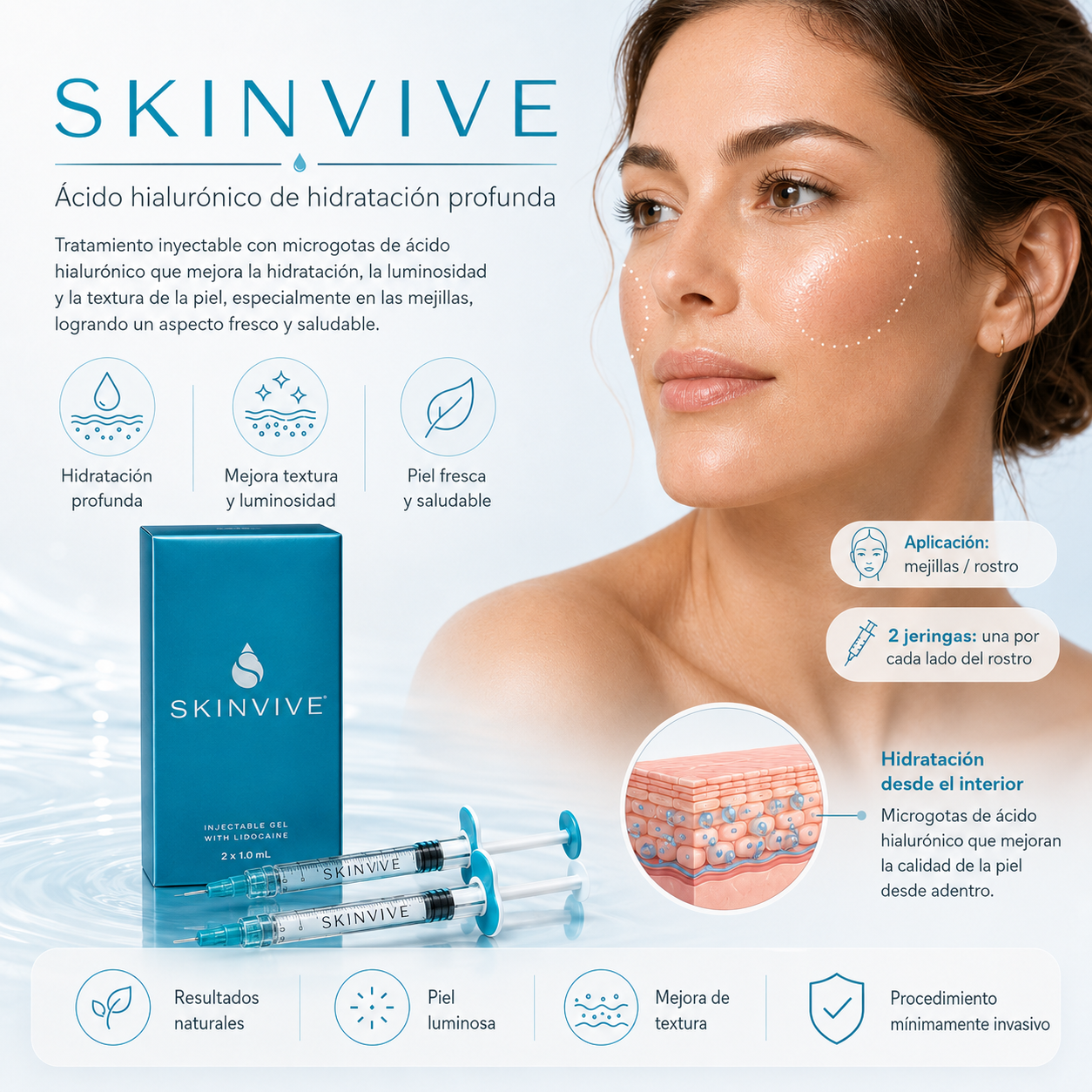 Skinvive Booster de Invierno: hidratación profunda inyectable que transforma tu piel desde adentro con resultados de hasta 9 meses en una sola sesión