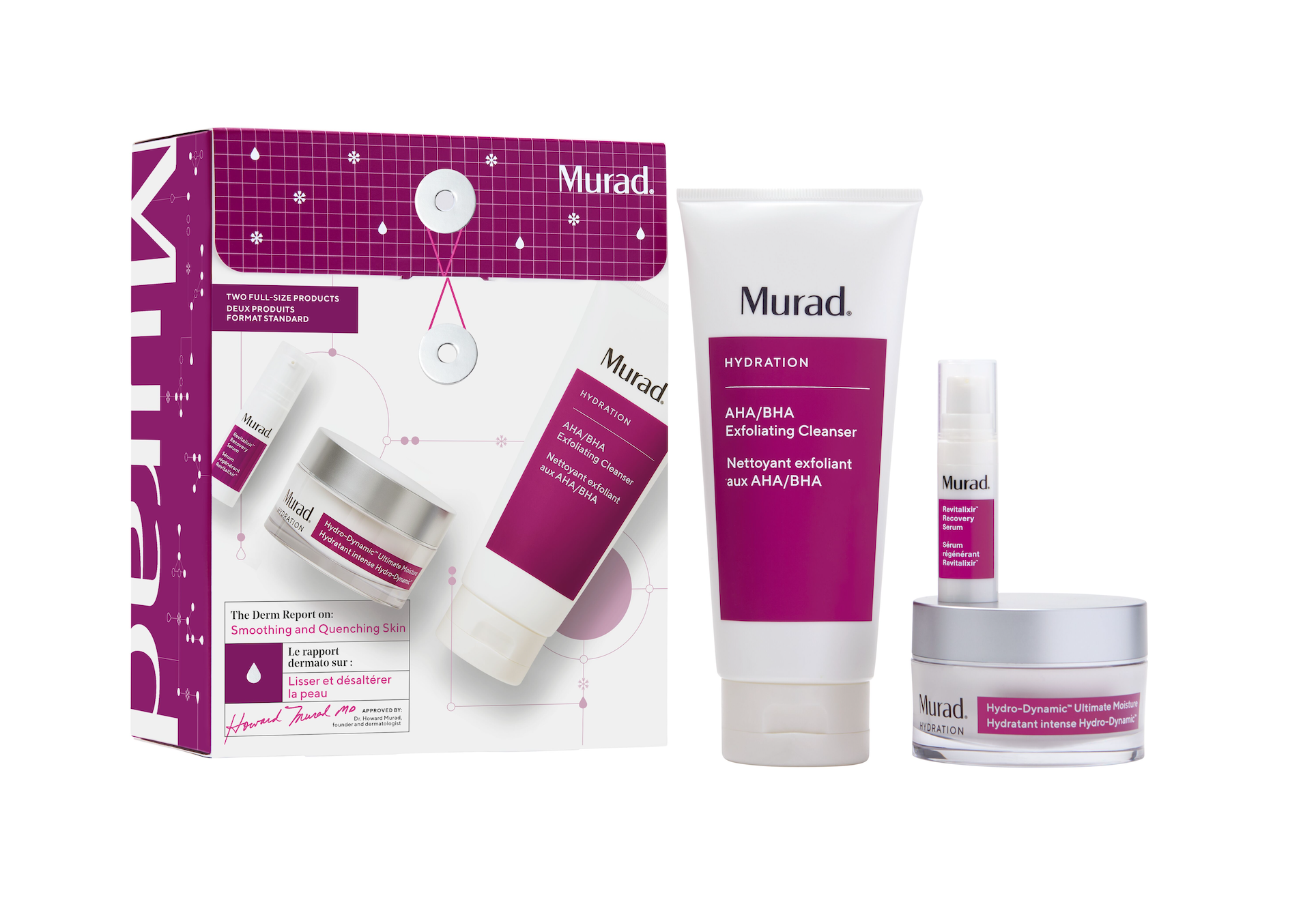 Pack Murad Hidratante Exfoliante AHA y Hydro Dynamic Ultimate Moisture FULL SIZE