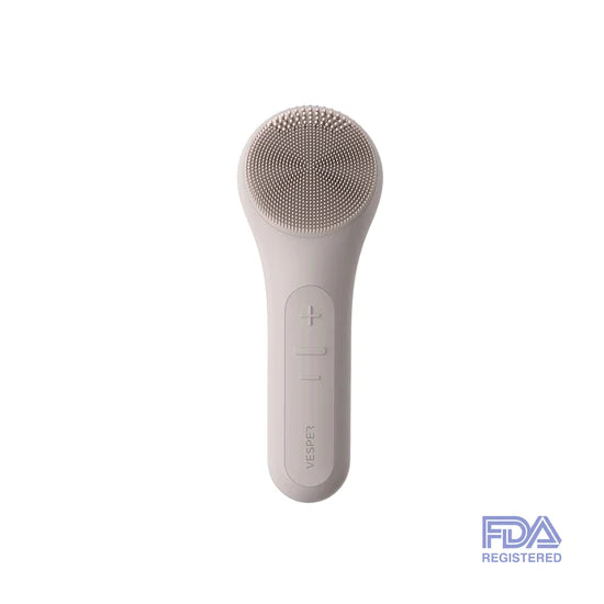 Cepillo de limpieza facial sónico con calor Gris Vesper