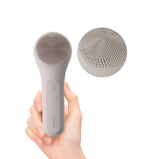 Cepillo de limpieza facial sónico con calor Gris Vesper