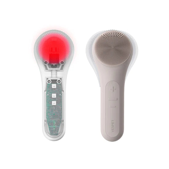 Cepillo de limpieza facial sónico con calor Gris Vesper