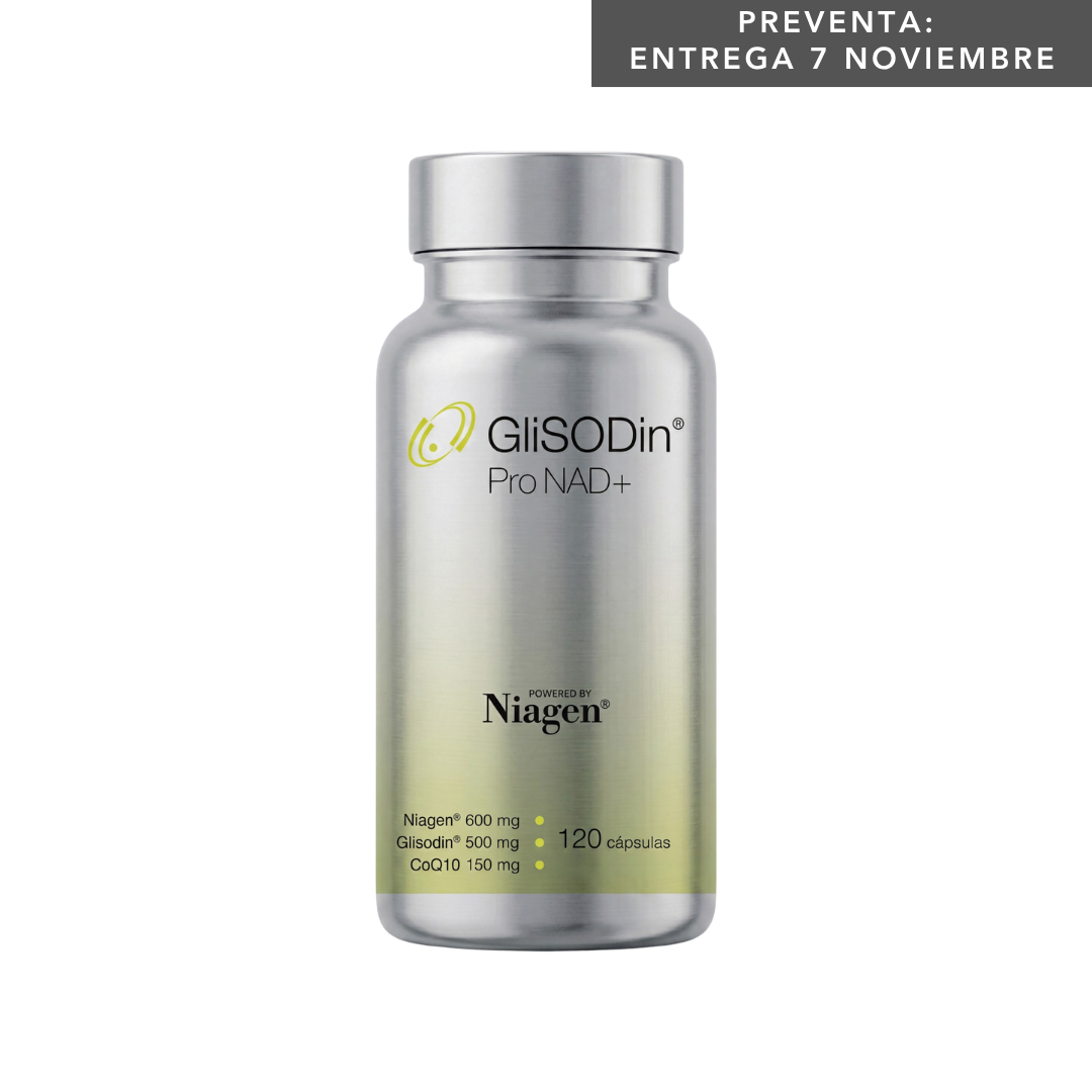 GliSODin Pro NAD+ Suplemento | Niagen 600mg, SOD y CoQ10 - PREVENTA