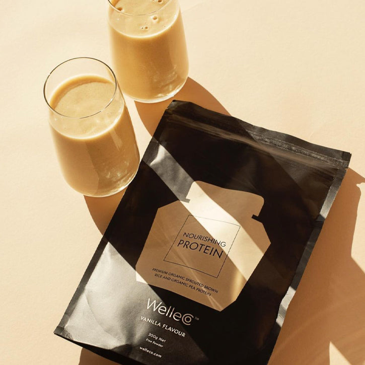 Nourishing Protein Polvo post deporte- Proteína vegana para un cuerpo fuerte y saludable para energía y recuperación muscular.
