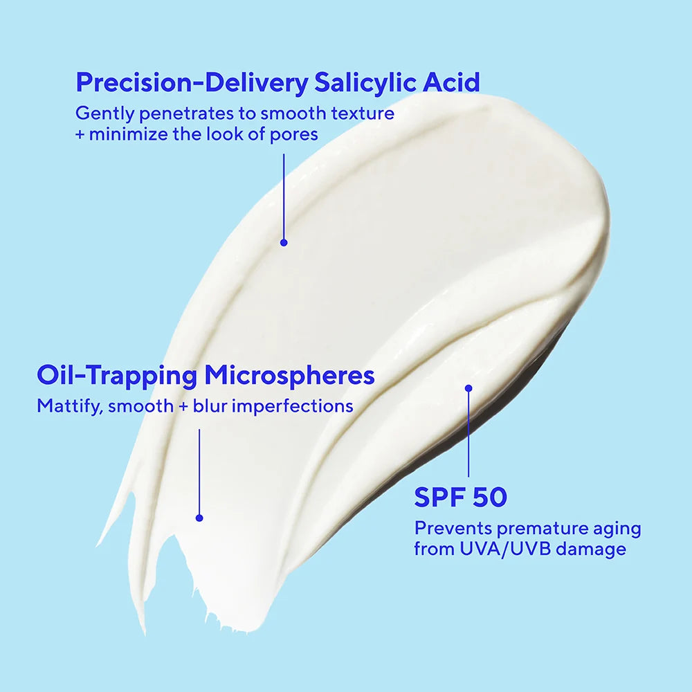 Superactive Moisturizer SPF 40 Mattifying Oil + Pore Control - Factor solar hidrata, controla sebo y minimiza poros