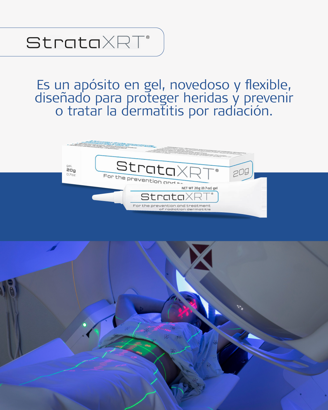 StrataXRT - Gel para el cuidado de la piel durante la radioterapia