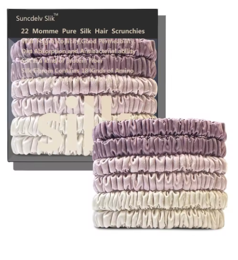 Silk Hair Scrunchies - Collets de Seda Pack 6 unidades