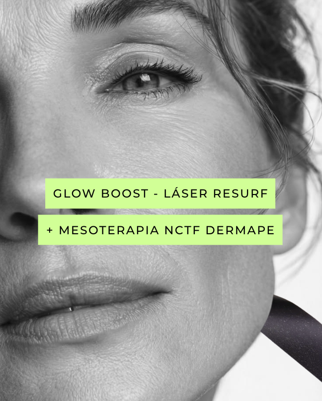 Glow Boost: Láser Resurfx de LUMENIS + Mesoterapia NCTF con Dermapen — el tratamiento que tensa, renueva, ilumina y pule tu piel sin descamación y sin perder ni un día de tu rutina. ANTIENVEJECIMIENTO POTENTE
