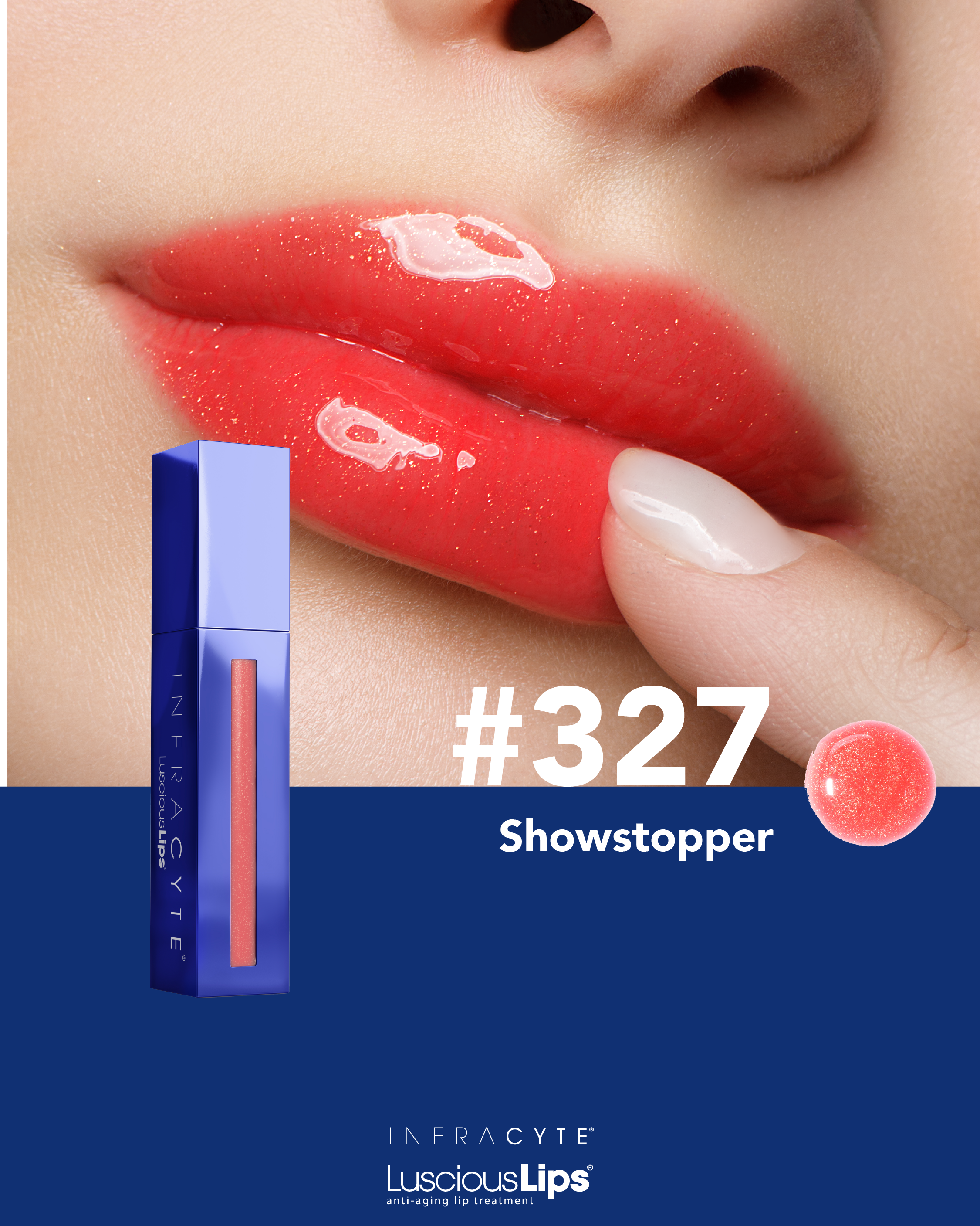 Infracyte Luscious Lips  11 TONOS / Brillo labial tratamiento anti-envejecimiento para labios más saludables, con más volumen y más jóvenes.