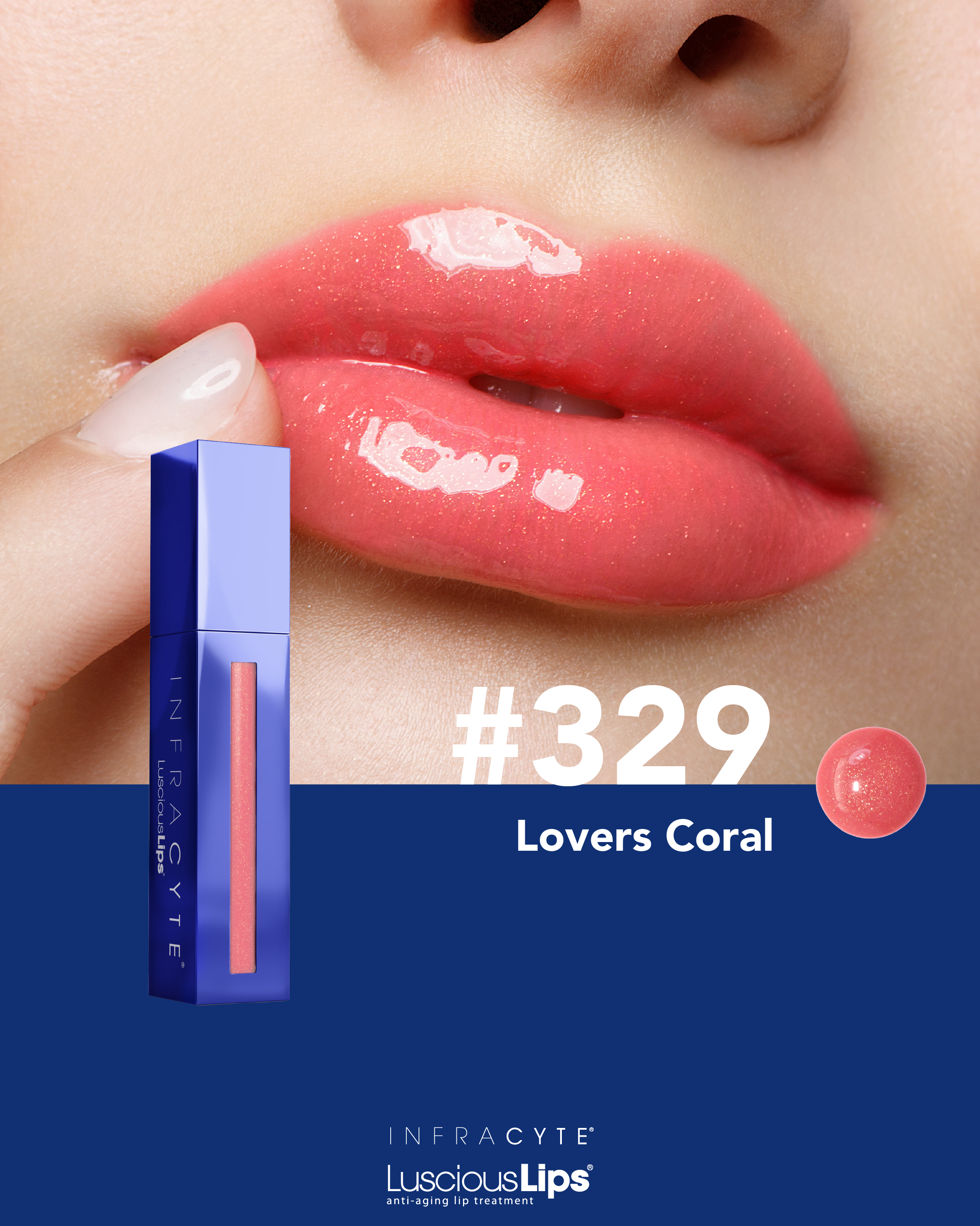 Infracyte Luscious Lips  11 TONOS / Brillo labial tratamiento anti-envejecimiento para labios más saludables, con más volumen y más jóvenes.