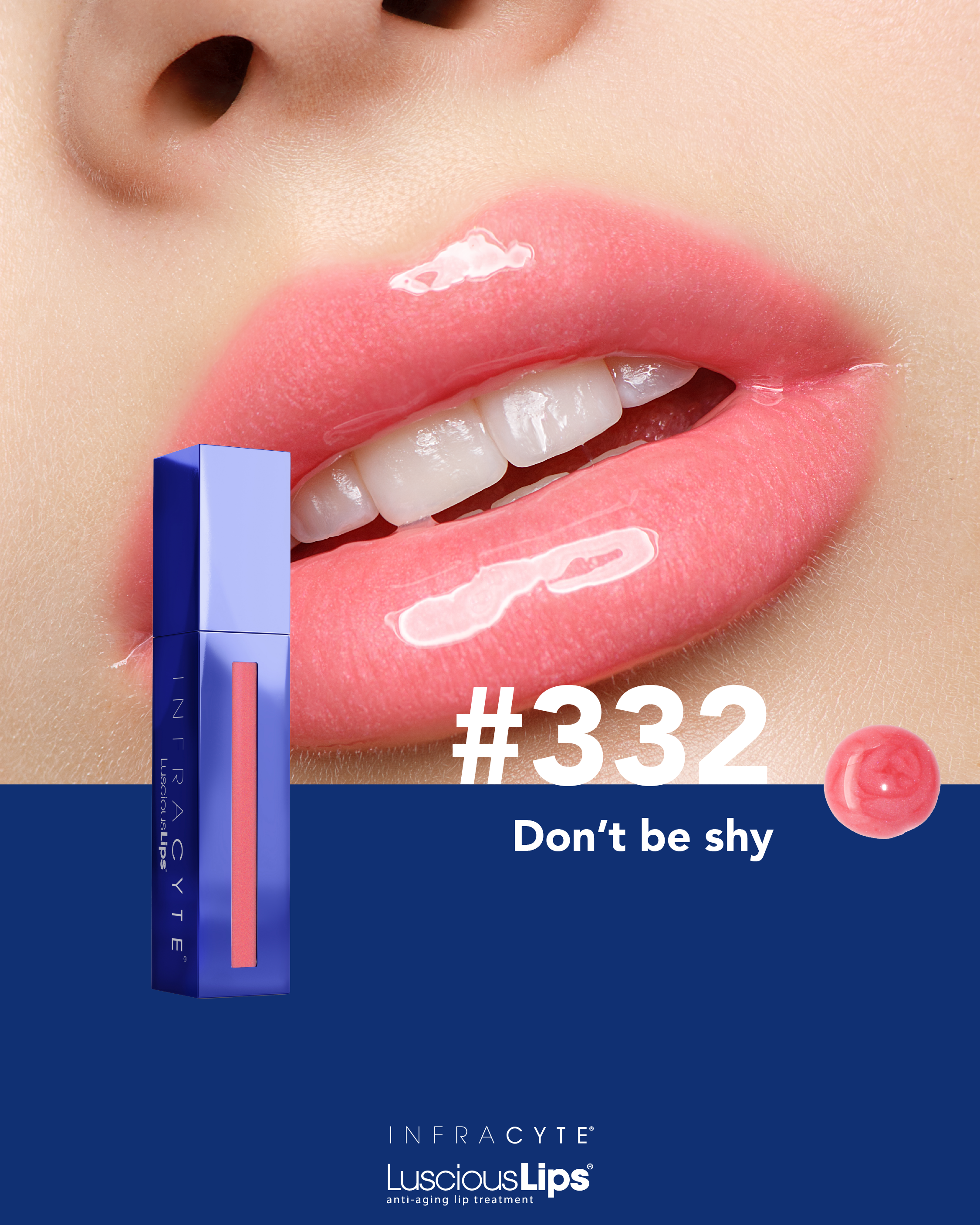 Infracyte Luscious Lips  11 TONOS / Brillo labial tratamiento anti-envejecimiento para labios más saludables, con más volumen y más jóvenes.