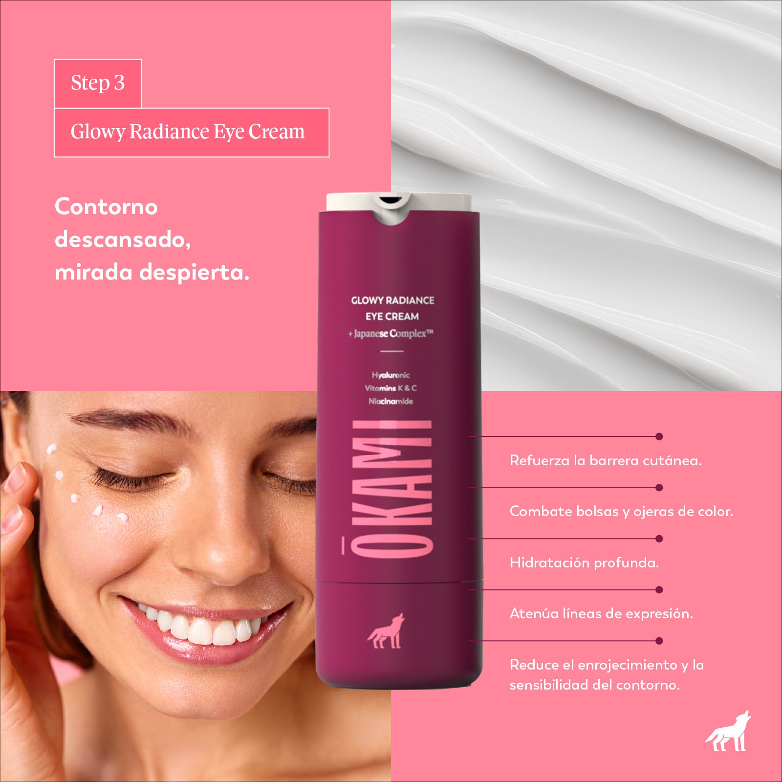 Glowy Radiance Eye Cream - Paso 4 Contorno de ojos