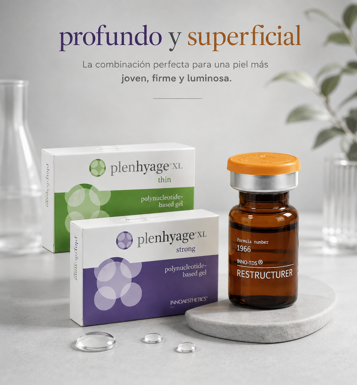 Polinucleótidos de ADN de Salmón (Plenhyage) + Mesoterapia Restructurer de Regalo: regeneración celular profunda y protección antioxidante en una sola sesión