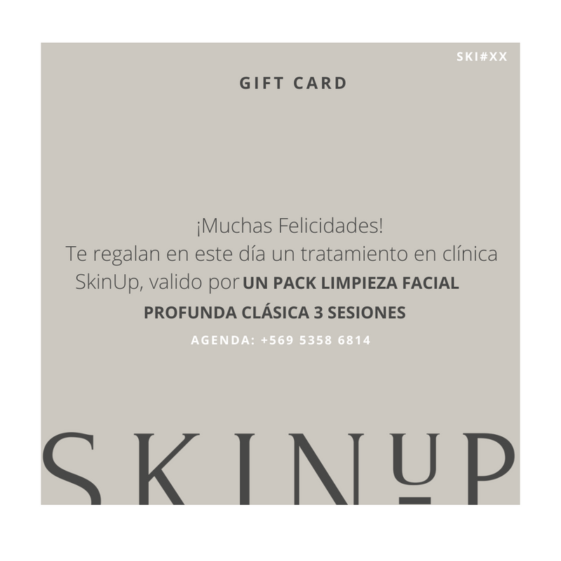 Gift Card Digital - Limpieza Facial Profunda Clásica - PACK 3 SESIONES -15%