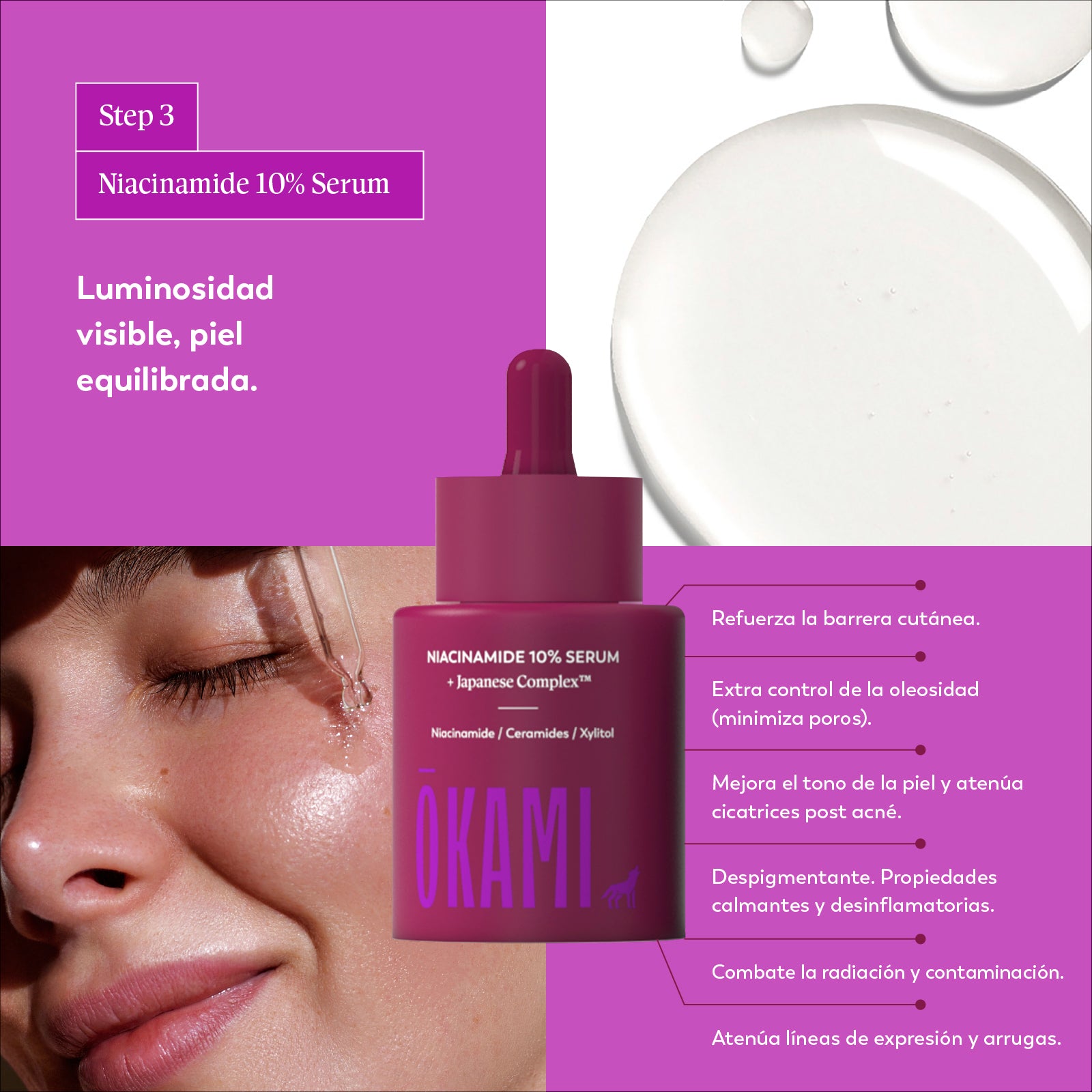 Niacinamide 10% Serum - Paso 3 Serum con Niacinamida
