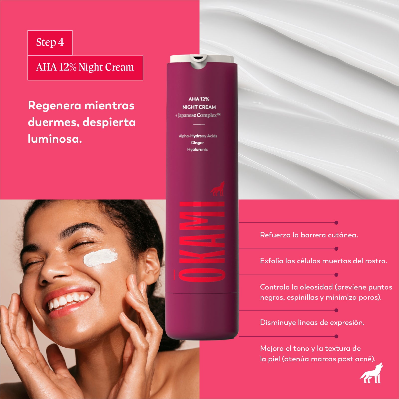 AHA 12% Night Cream 50mL - Paso 4 Crema Ligera de Noche
