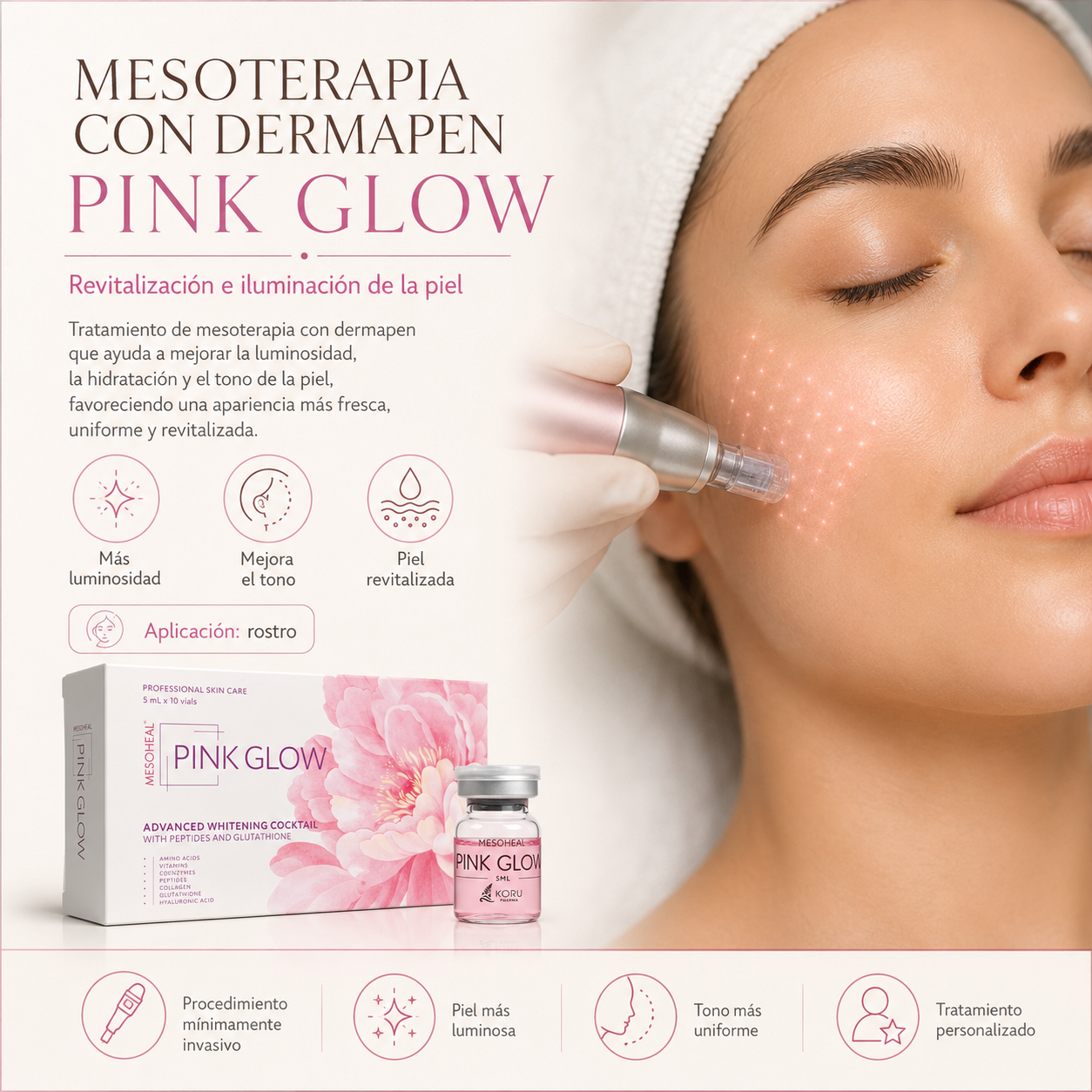 Limpieza Facial Profunda Pro de Invierno con Dermapen Pink Glow y Mascarilla Oxigenante 🩷: el tratamiento completo que tu piel necesita en la época más dura del año