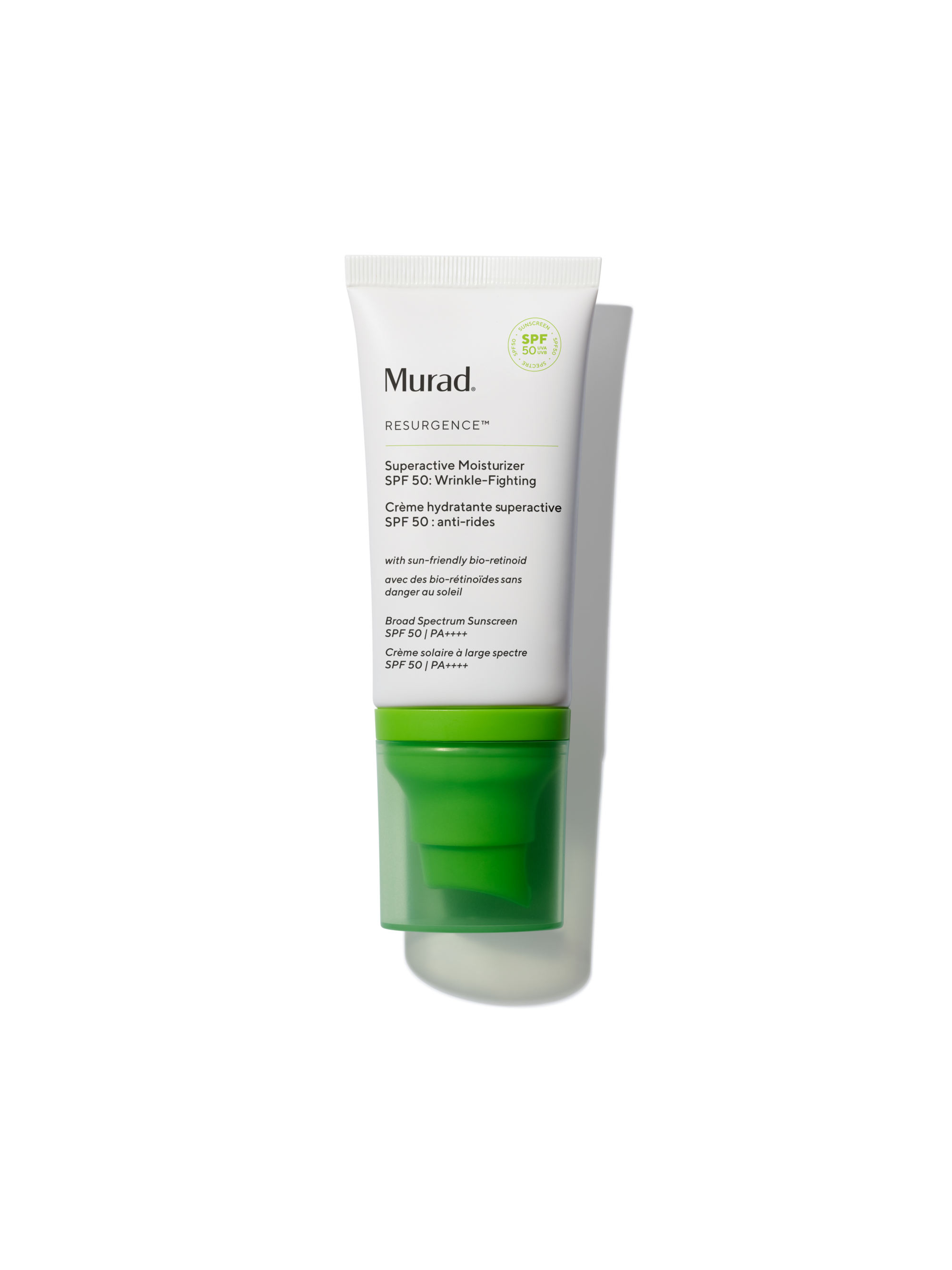 SUPERACTIVE MOISTURIZER SPF 50: WRINKLE-FIGHTING / Crema que reduce líneas de expresión, mejora firmeza, hidrata y protege del sol con protección física.
