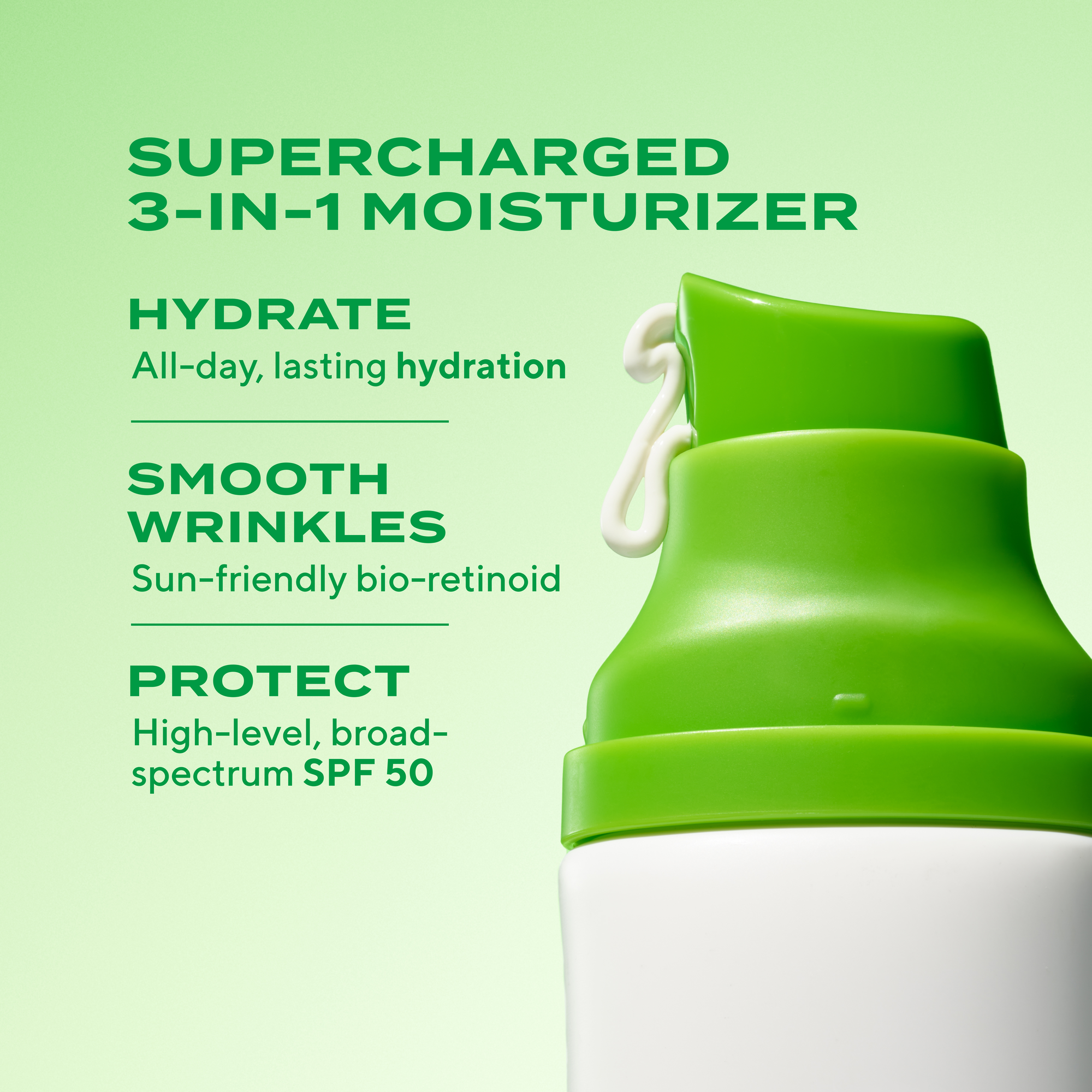 SUPERACTIVE MOISTURIZER SPF 50: WRINKLE-FIGHTING / Crema que reduce líneas de expresión, mejora firmeza, hidrata y protege del sol con protección física.